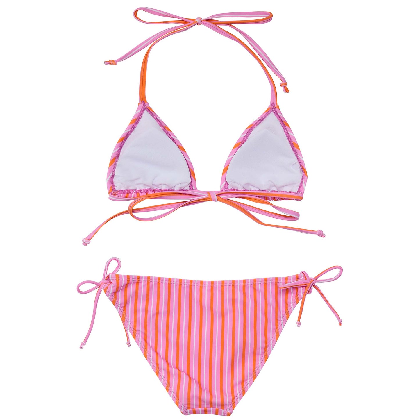 Stripy Sunset Sustainable Triangle Bikini - Snapper Rock