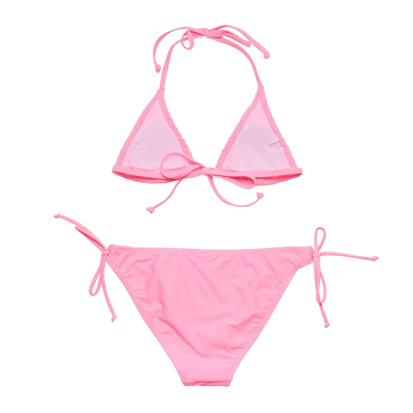 Pink Shirred Triangle Bikini - Snapper Rock