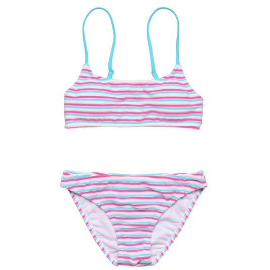 Sorbet Stripe Teen Crop Bikini - Snapper Rock