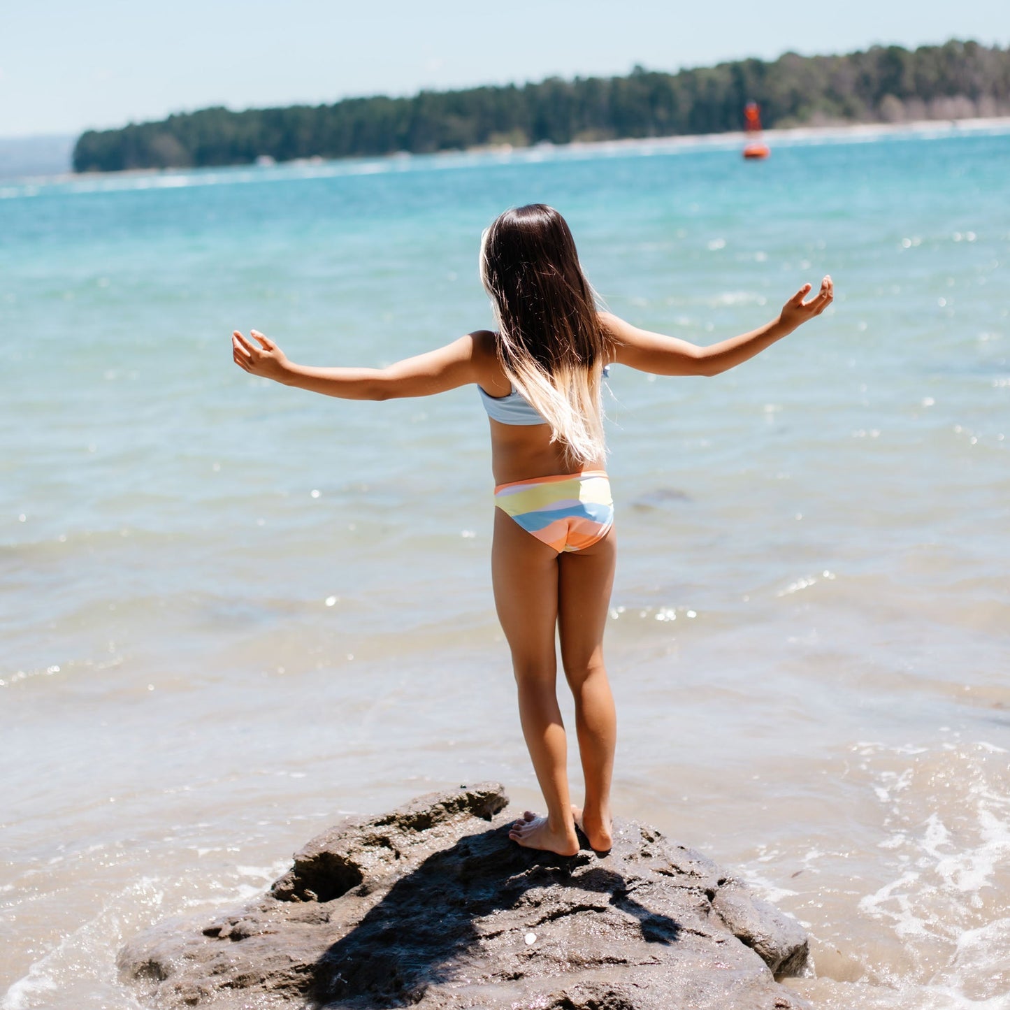 Good Vibes Frilled Bandeau Bikini - Snapper Rock