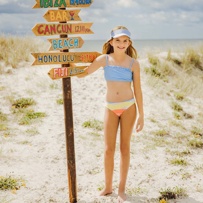 Good Vibes Frilled Bandeau Bikini - Snapper Rock
