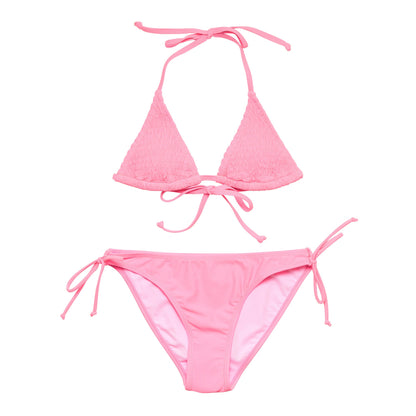Pink Shirred Triangle Bikini - Snapper Rock
