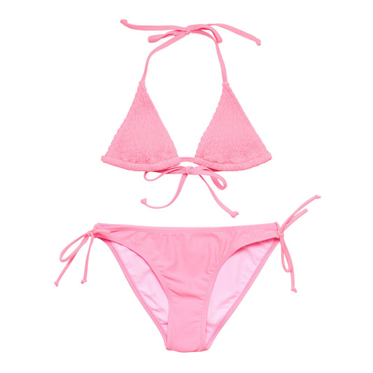 Pink Shirred Triangle Bikini - Snapper Rock