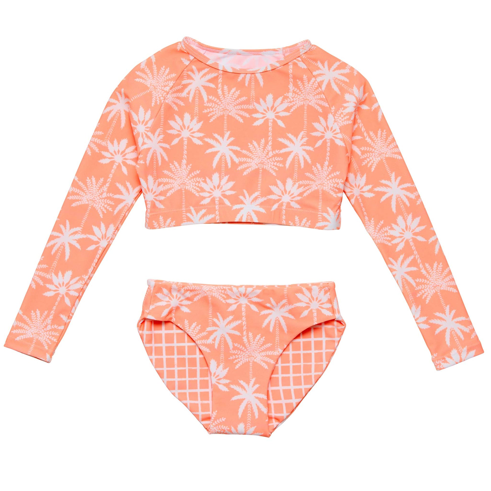 Cali Palms Recycled Crop LS Rash Set - Snapper Rock