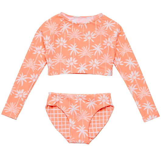 Cali Palms Recycled Crop LS Rash Set - Snapper Rock