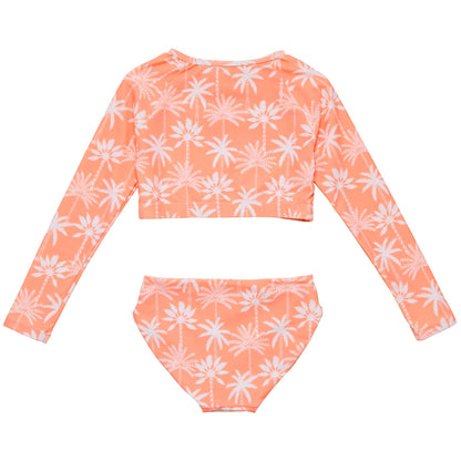 Cali Palms Recycled Crop LS Rash Set - Snapper Rock