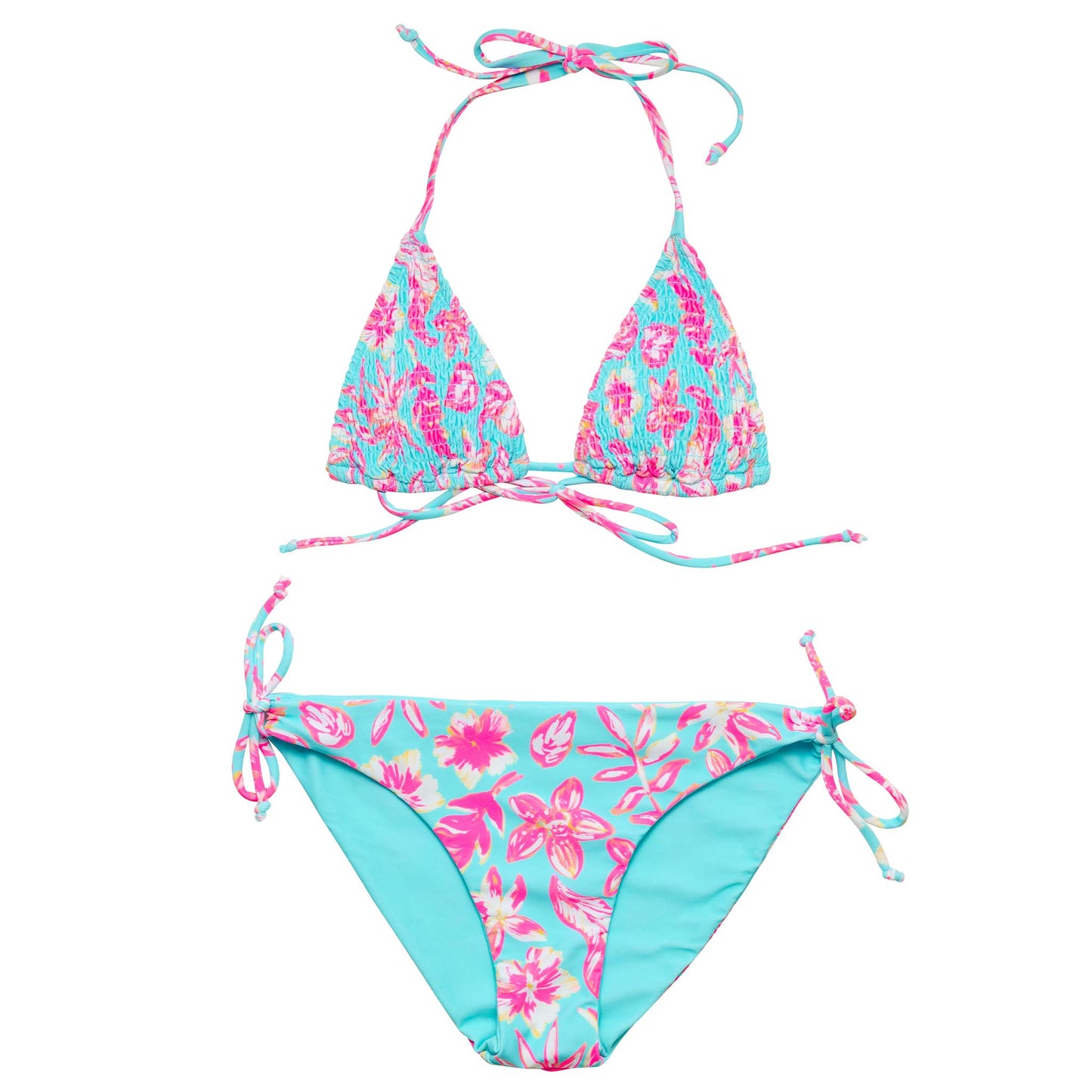 Tropical Glow Teen Recycled Triangle Bikini - Snapper Rock
