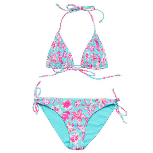 Tropical Glow Teen Recycled Triangle Bikini - Snapper Rock