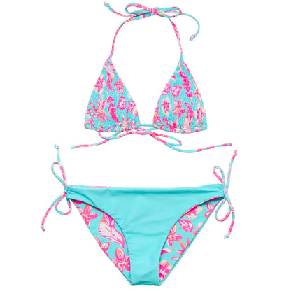 Tropical Glow Teen Recycled Triangle Bikini - Snapper Rock