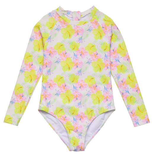 Aloha Vacay Recycled LS Surf Suit - Snapper Rock