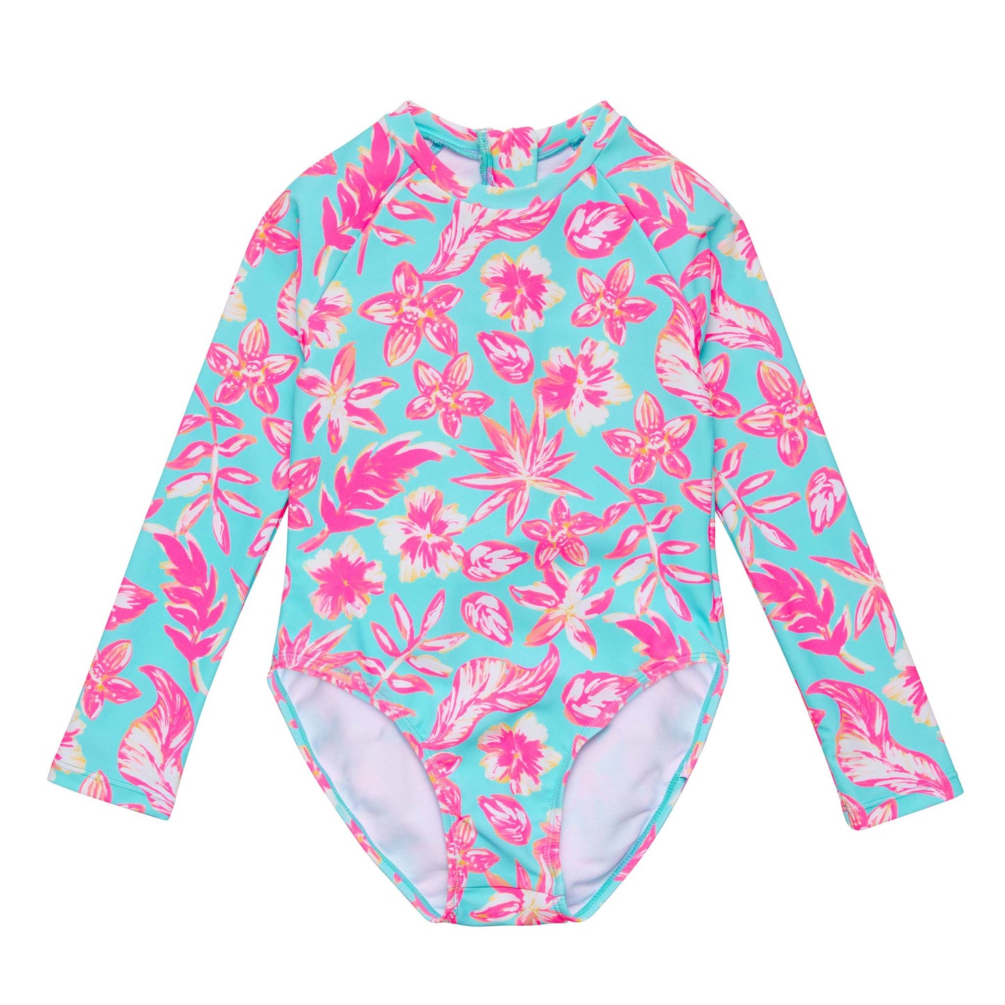 Tropical Glow Recycled LS Surf Suit - Snapper Rock