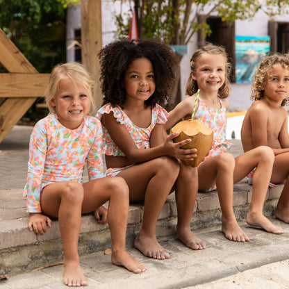 Hawaiian Luau Sustainable Cut Out Swimsuit - Snapper Rock
