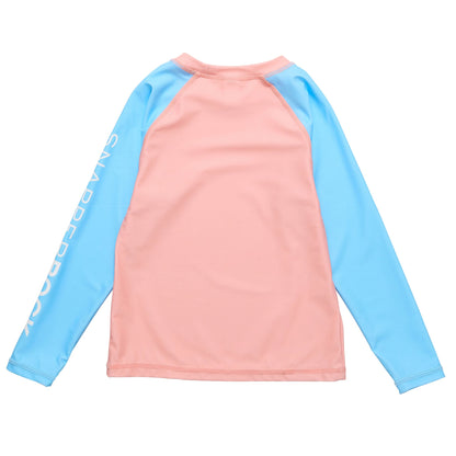 Peach Colorblock LS Rash Top - Snapper Rock