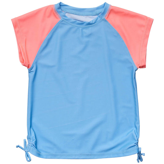 Cornflower Peach Sleeve SS Rash Top - Snapper Rock