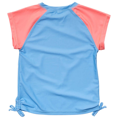Cornflower Peach Sleeve SS Rash Top - Snapper Rock