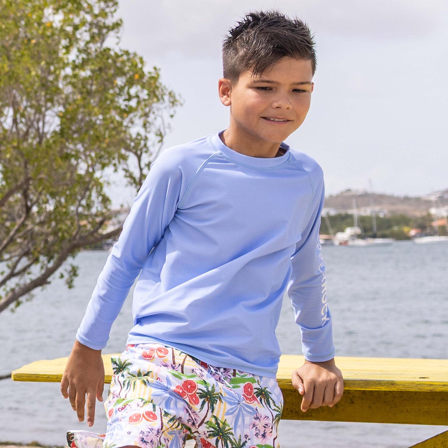 Seaside Blue LS Rash Top - Snapper Rock