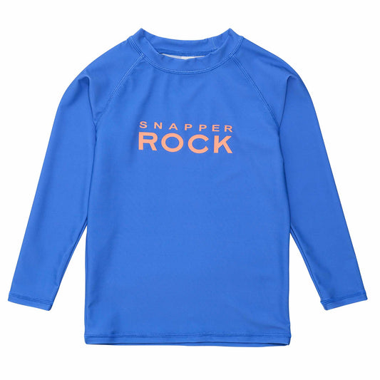 Azure Blue Sustainable LS Rash Top - Snapper Rock