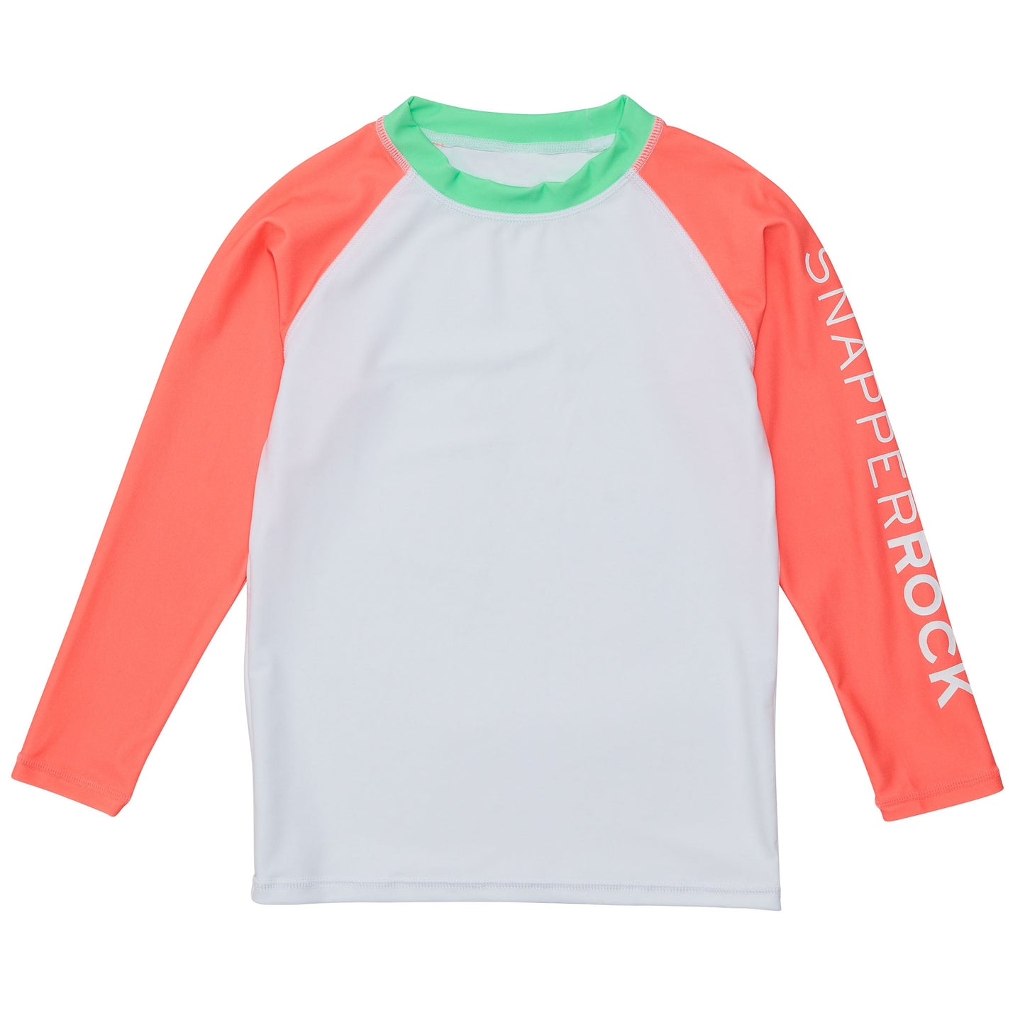 White Coral Sleeve Sustainable Rash Top - Snapper Rock