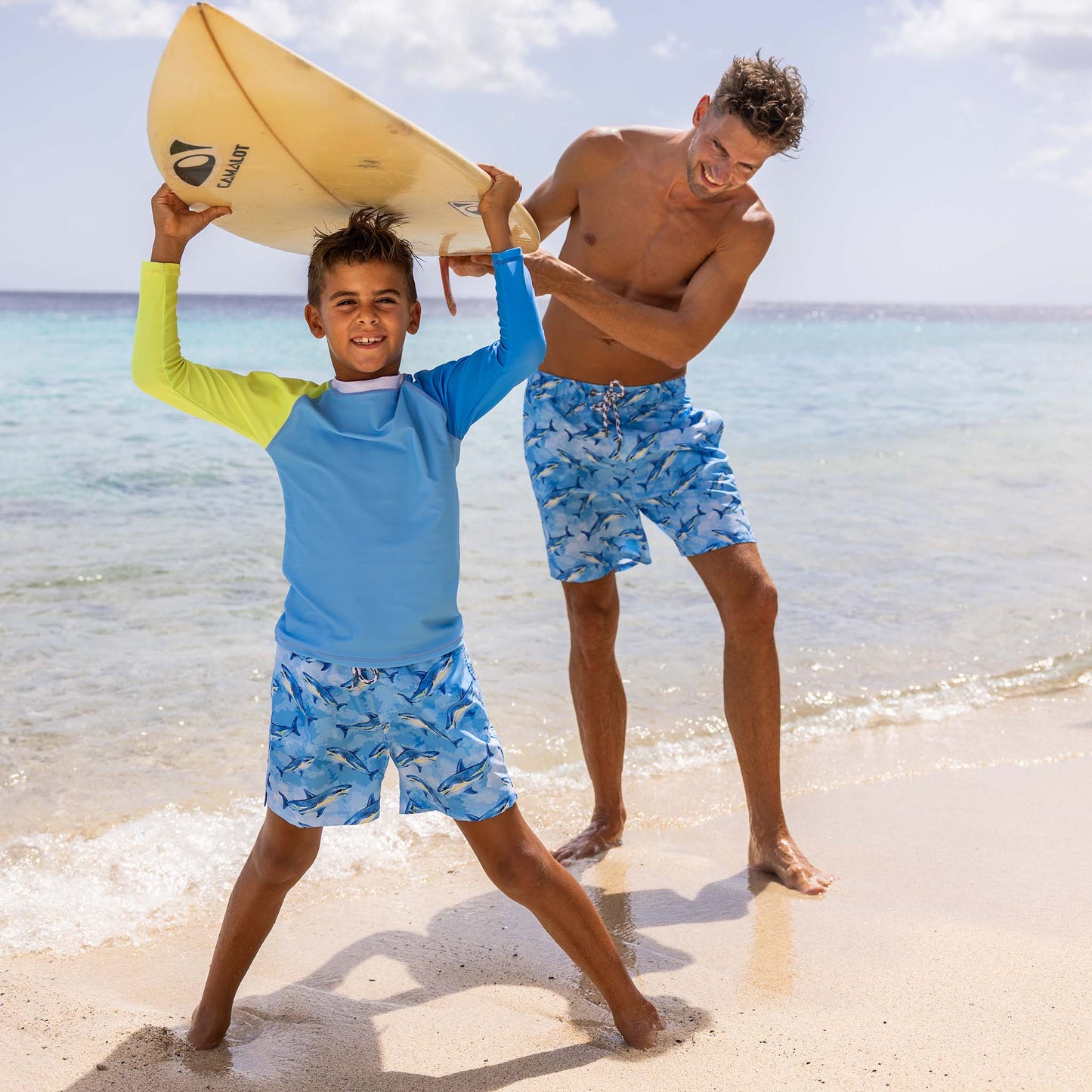 Citron Splash Colorblock LS Rash Top - Snapper Rock