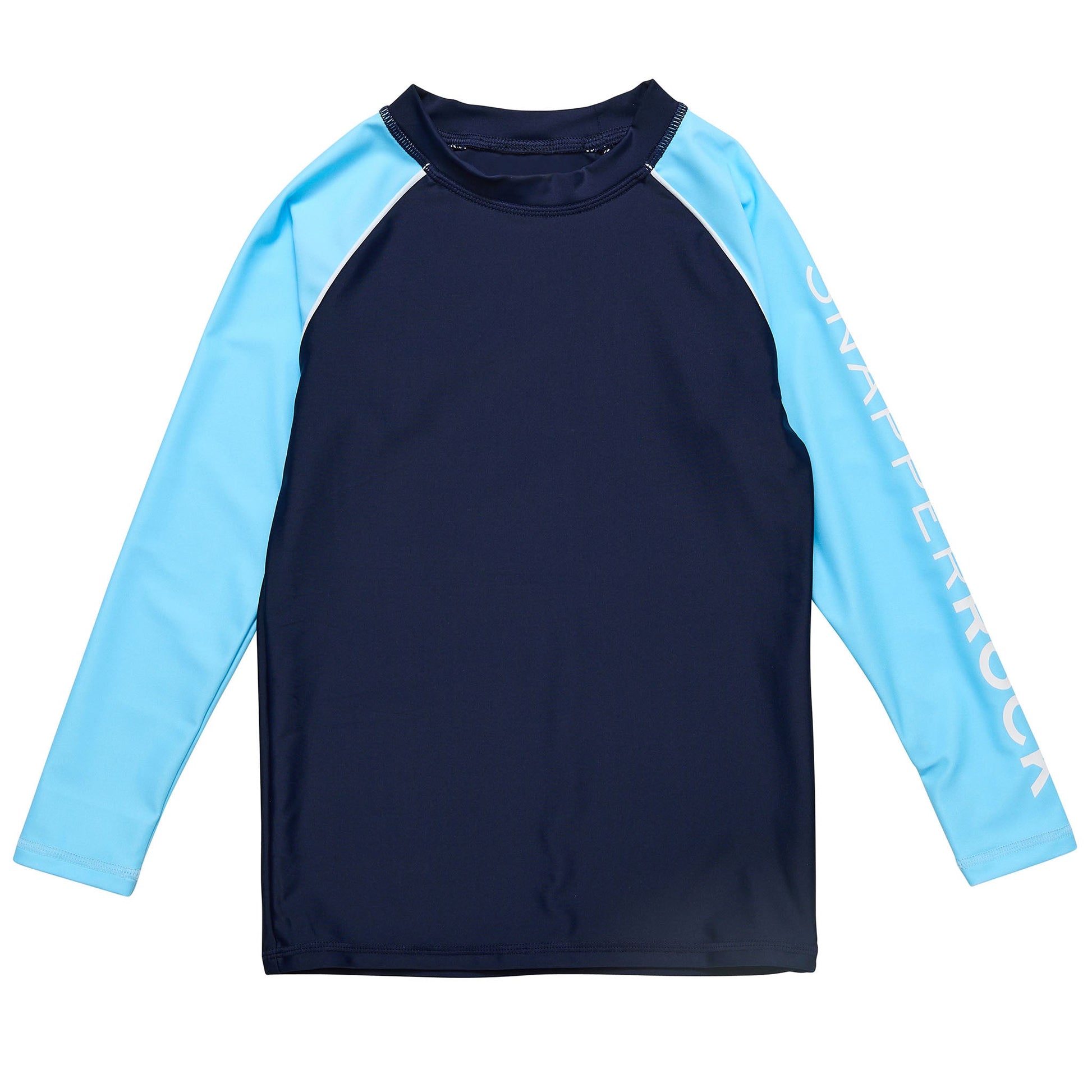 Navy Lt Blue Sleeve LS Rash Top - Snapper Rock