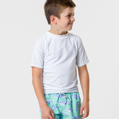 White SS Rash Top - Snapper Rock
