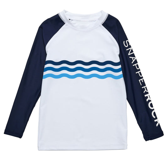 Wave Stripe LS Rash Top - Snapper Rock