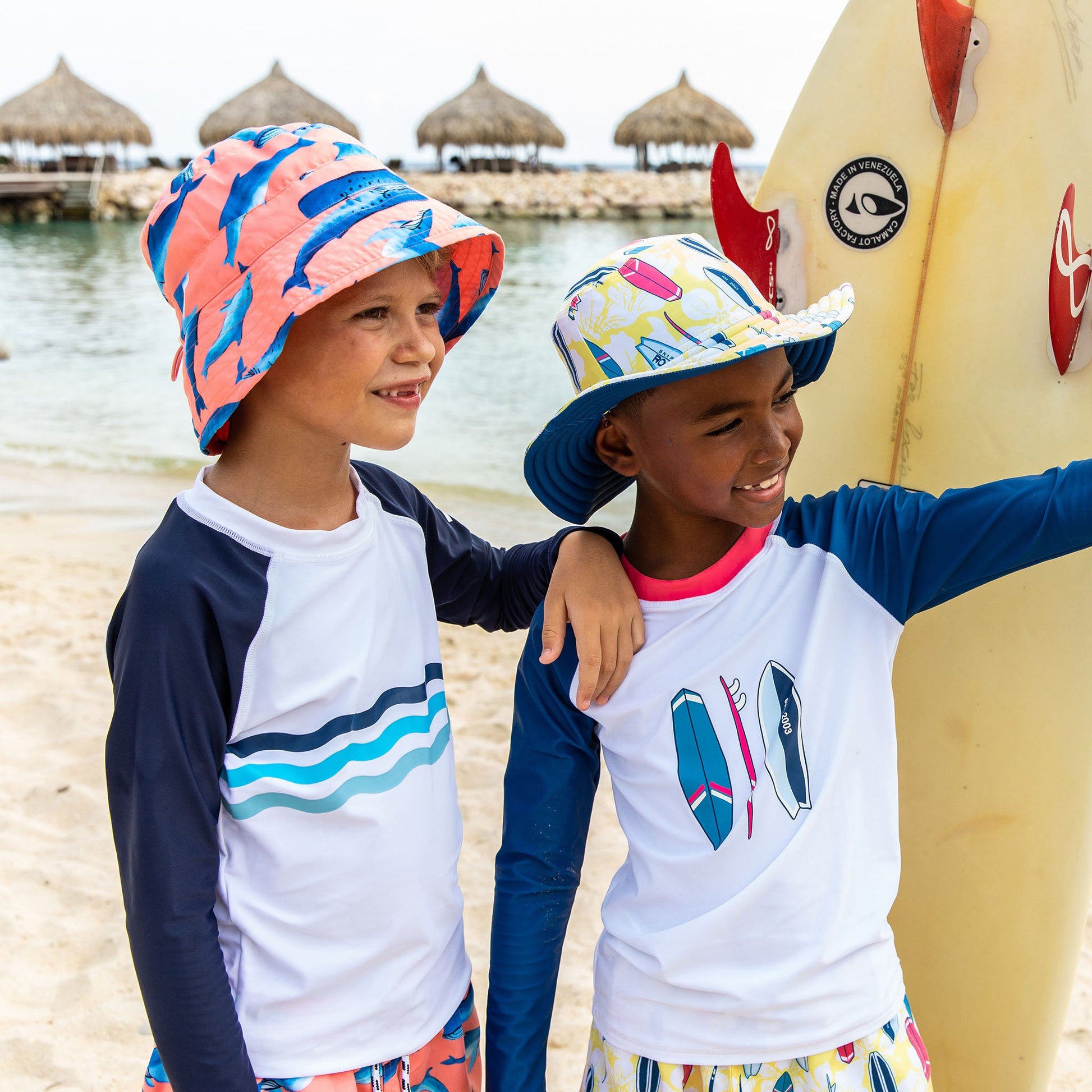Wave Stripe LS Rash Top - Snapper Rock