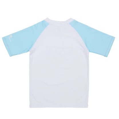Lt Blue Sleeve Sustainable SS Rash Top - Snapper Rock