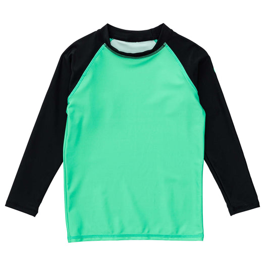 Green Black Sustainable LS Rash Top - Snapper Rock
