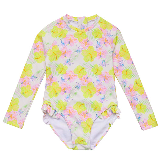 Aloha Vacay Recycled Leg Frill Surf Suit - Snapper Rock