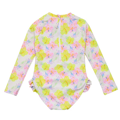Aloha Vacay Recycled Leg Frill Surf Suit - Snapper Rock