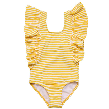 Sunshine Stripe Wide Frill Swimsuit - Snapper Rock
