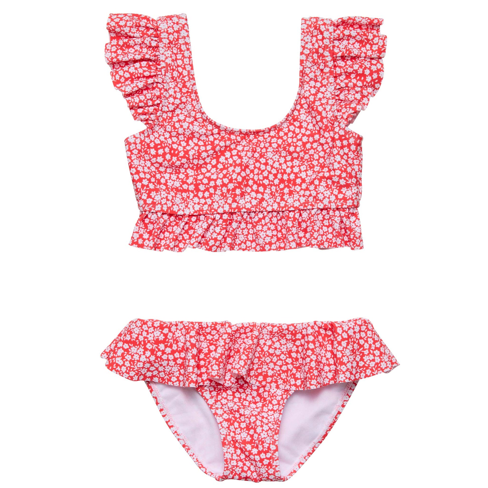 Ditsy Bloom Frilled Crop Bikini - Snapper Rock