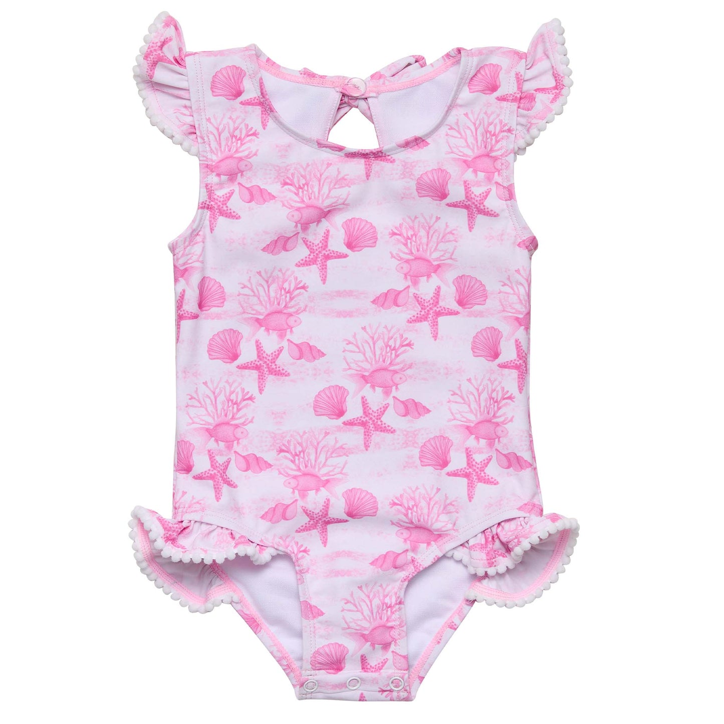 Pink Lagoon Frill Swimsuit - Snapper Rock