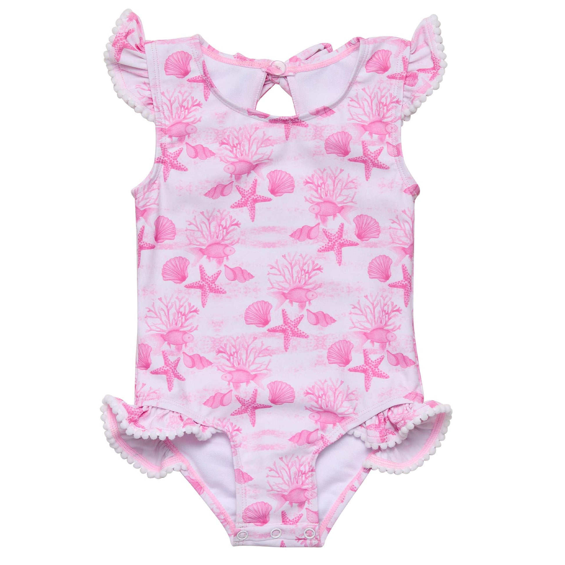 Pink Lagoon Frill Swimsuit - Snapper Rock