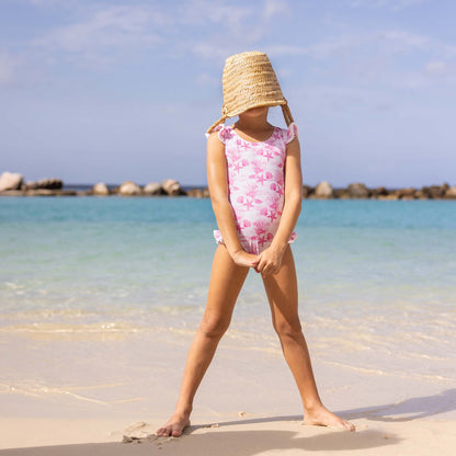 Pink Lagoon Frill Swimsuit - Snapper Rock
