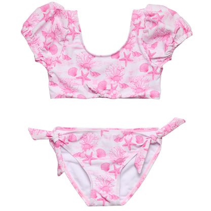 Pink Lagoon Puff Sleeve Bikini - Snapper Rock