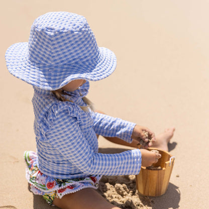 Seaside Gingham Reversible Bucket Hat - Snapper Rock