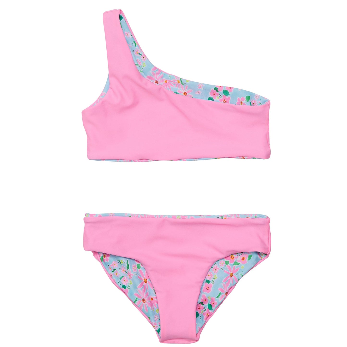 Daisy Chain One Shoulder Reversible Bikini - Snapper Rock