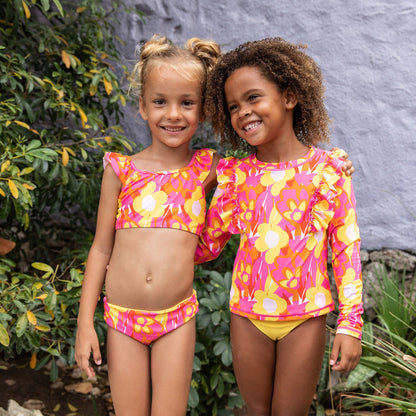 Pop of Sunshine Frill Crop Bikini - Snapper Rock