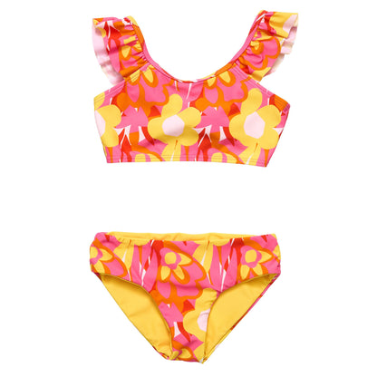 Pop of Sunshine Frill Crop Bikini - Snapper Rock