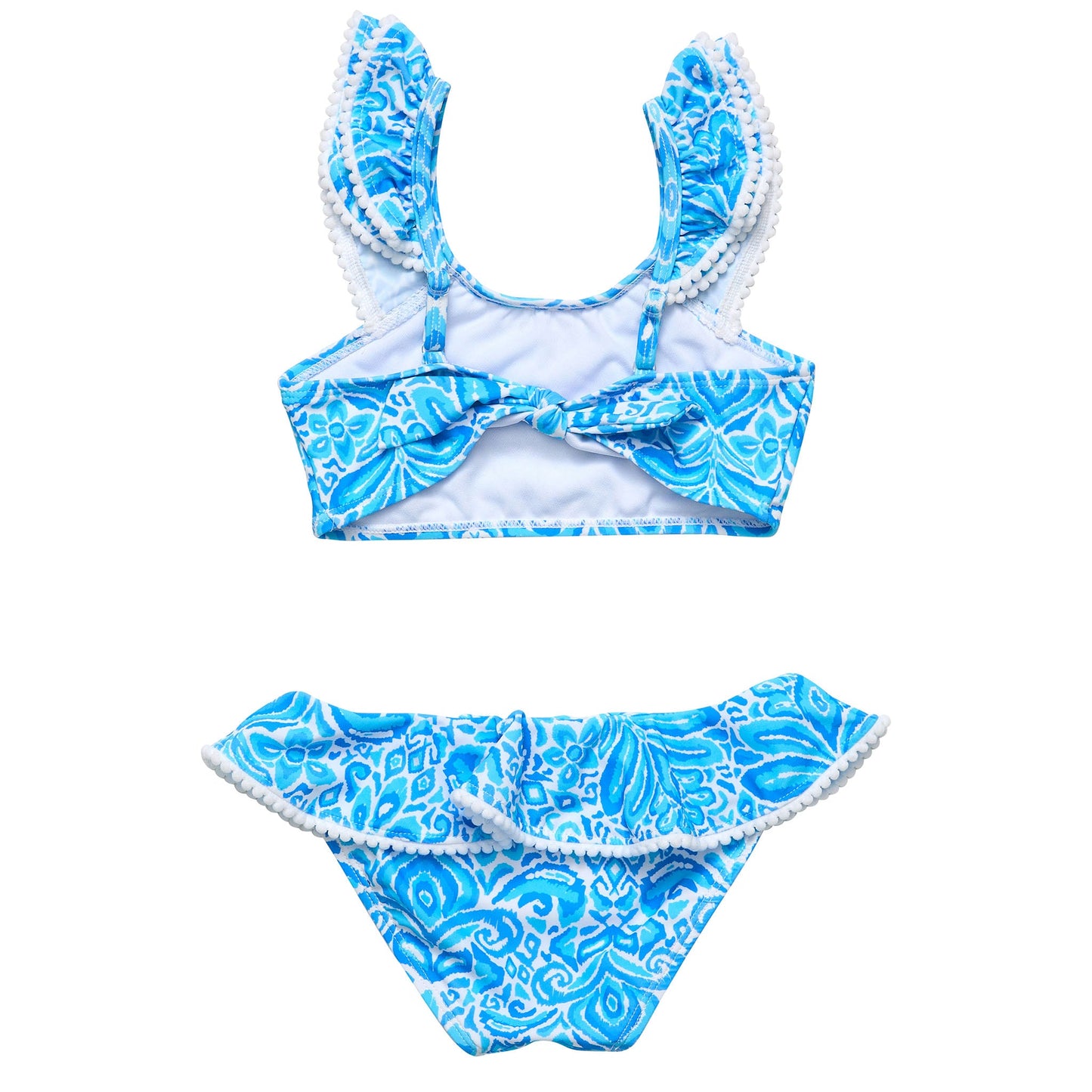 Santorini Blue Frill Crop Bikini - Snapper Rock