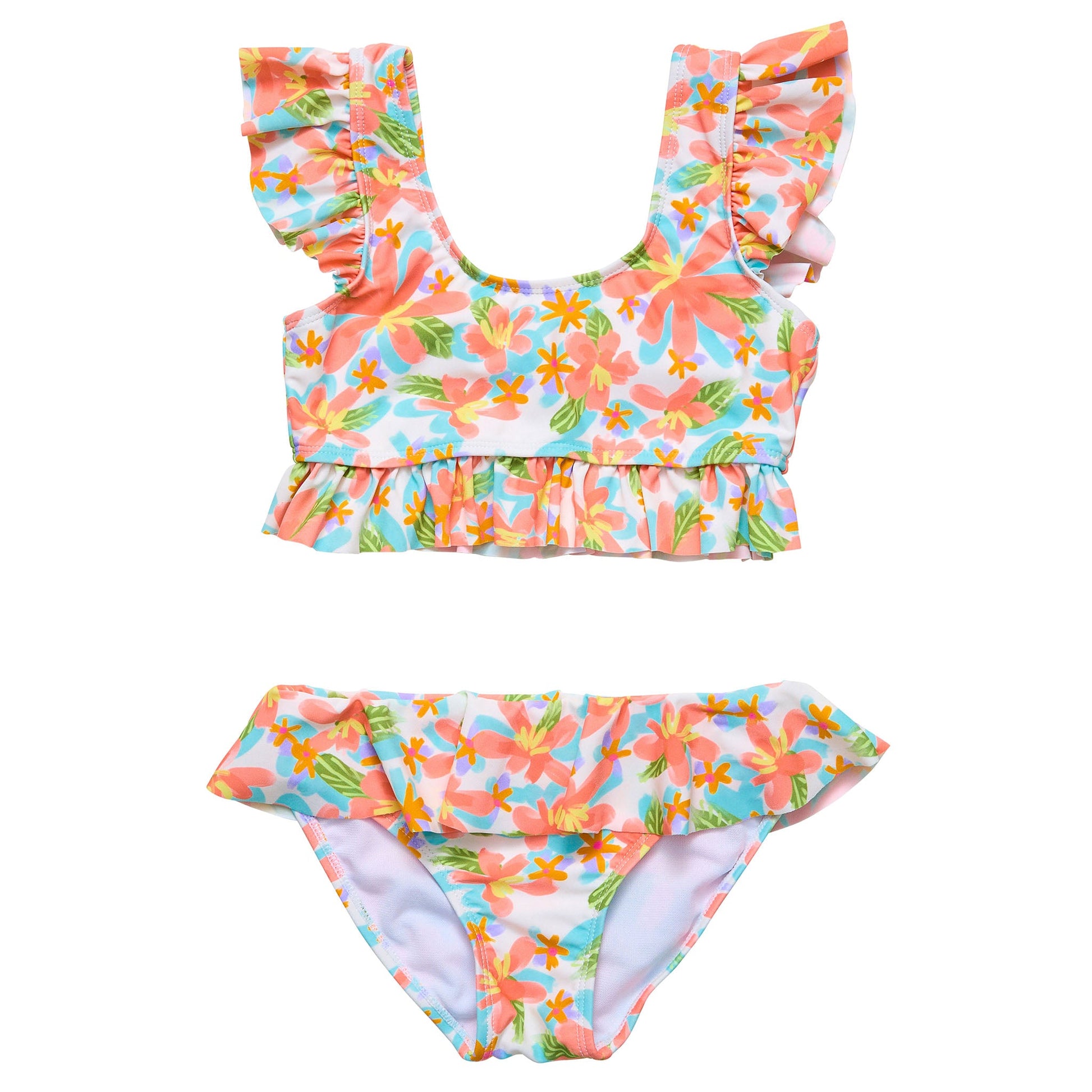 Hawaiian Luau Sustainable Frilled Crop Bikini - Snapper Rock