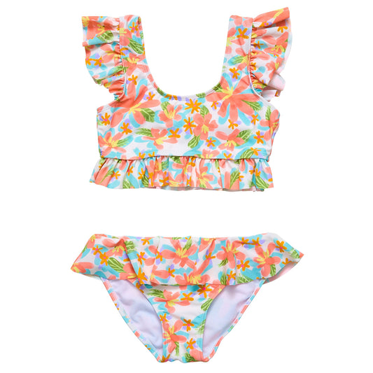 Hawaiian Luau Sustainable Frilled Crop Bikini - Snapper Rock