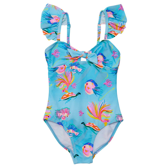 Kaleido Fish Sustainable Frill Swimsuit - Snapper Rock
