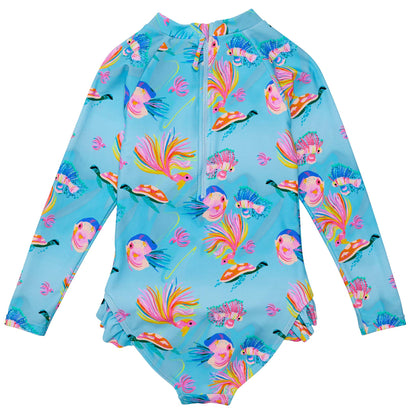 Kaleido Fish Sustainable Leg Frill Surf Suit - Snapper Rock