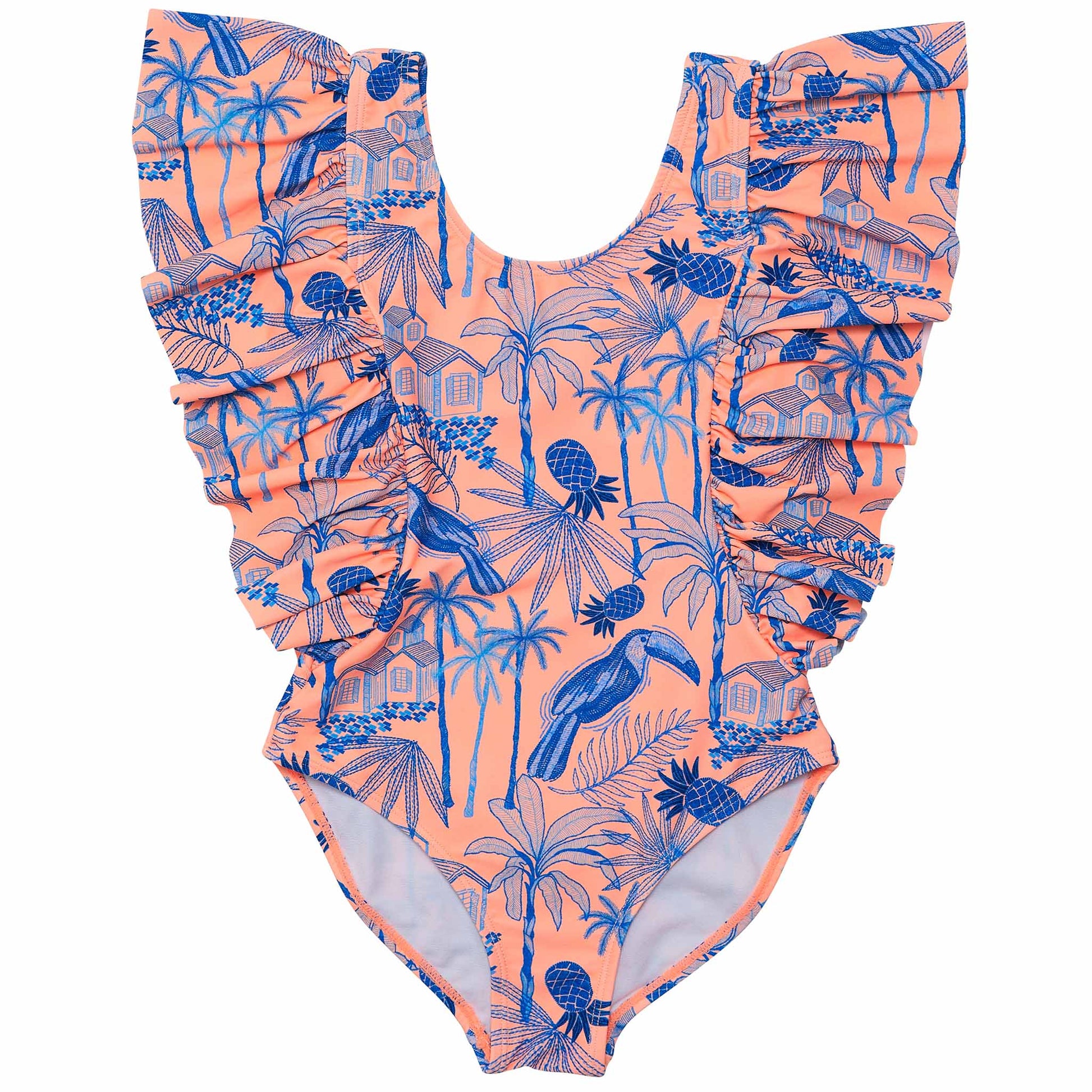Tropicana Vacay Sustainable Wide Frill Swimsuit - Snapper Rock