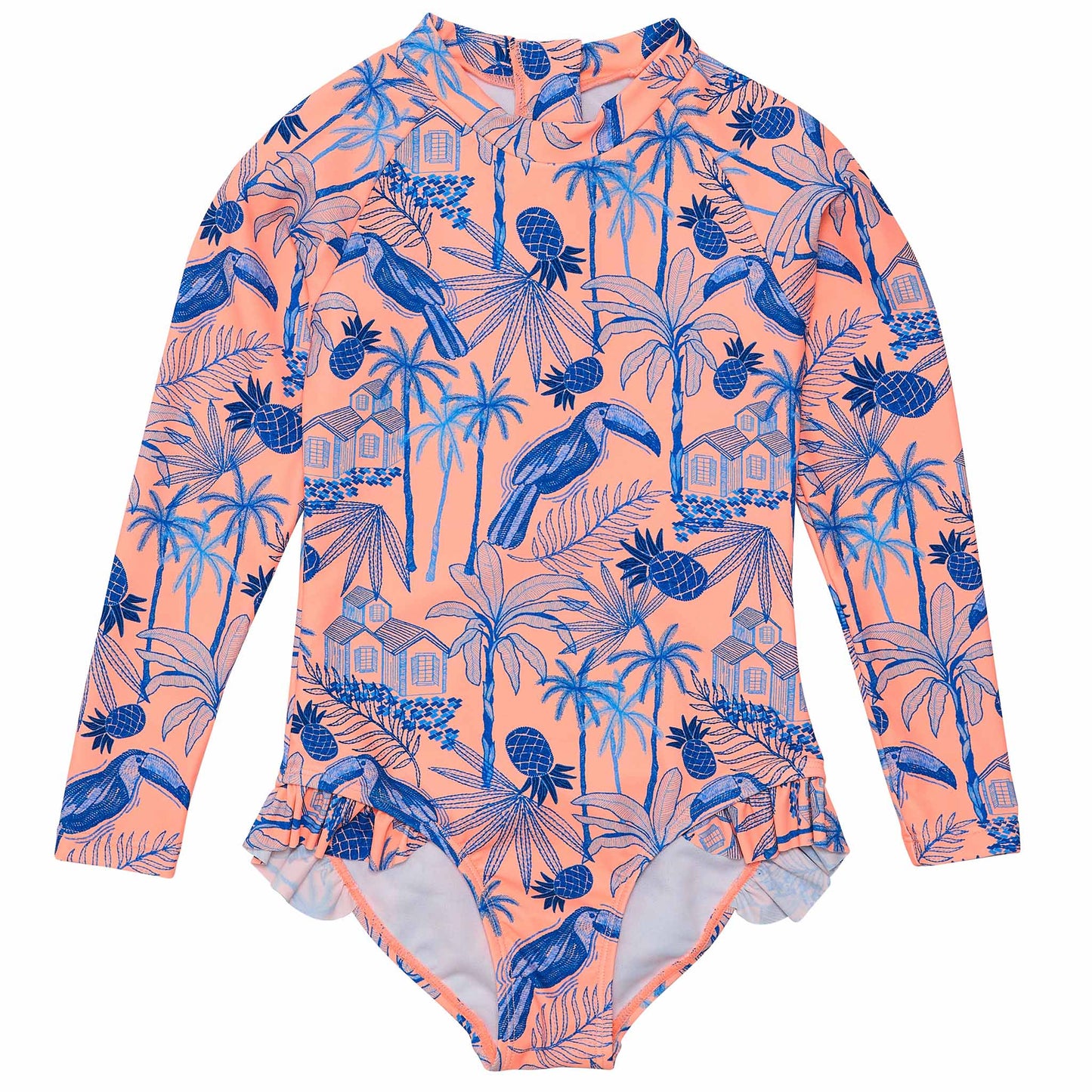 Tropicana Vacay Sustainable Leg Frill Surf Suit - Snapper Rock