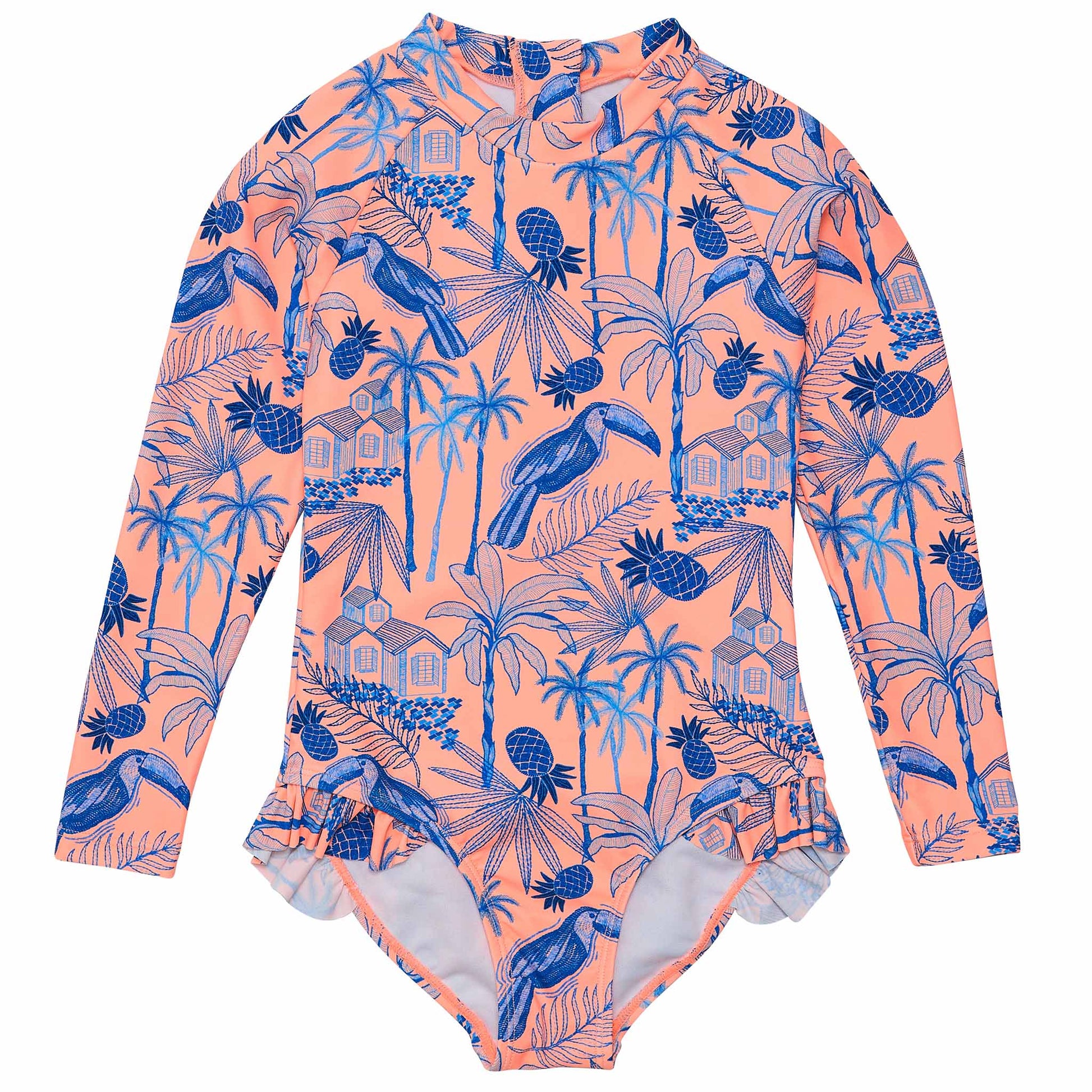 Tropicana Vacay Sustainable Leg Frill Surf Suit - Snapper Rock