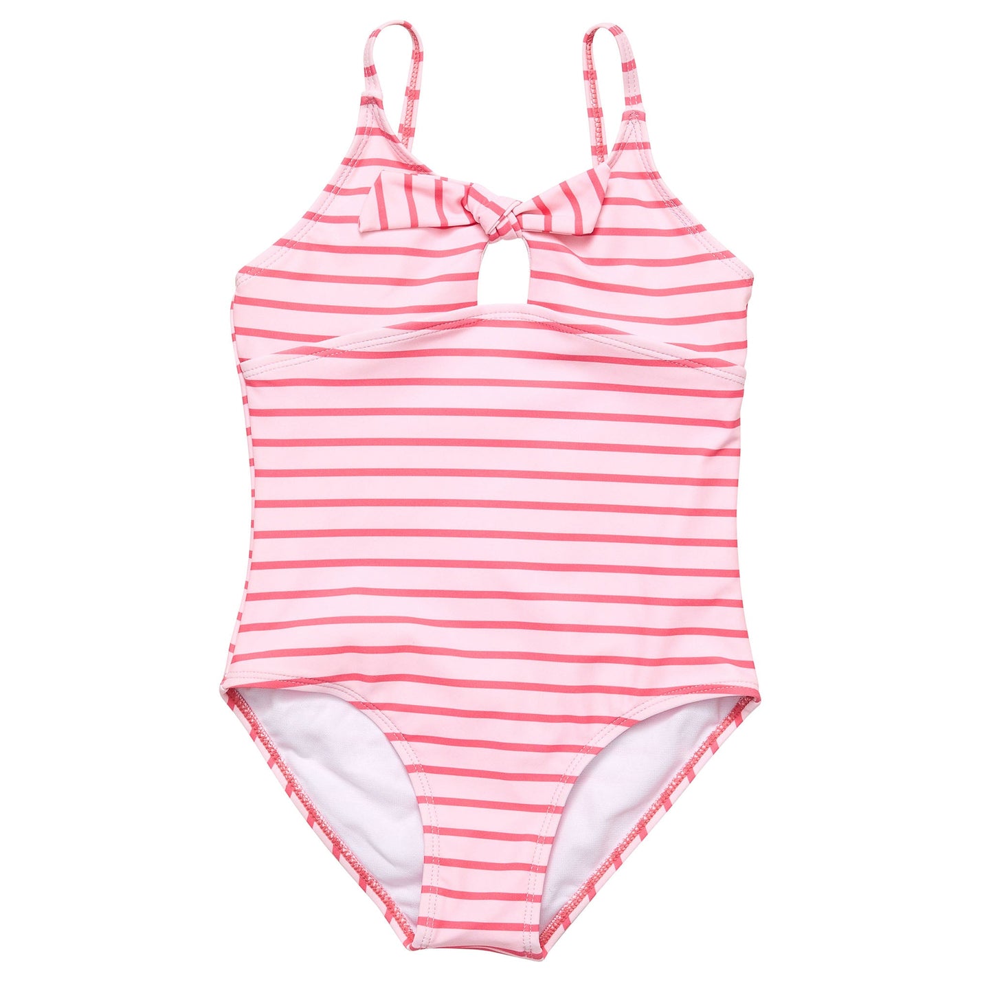 Coral Stripe Sustainable Bow Swimsuit - Snapper Rock